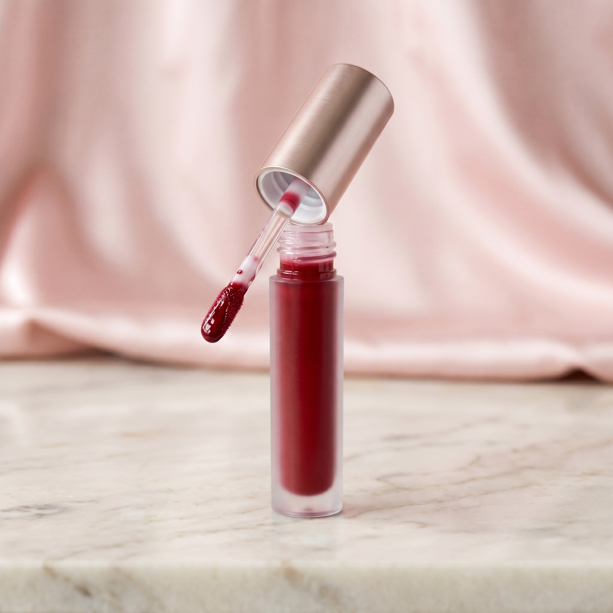 Sweet Bird Hydrating Lip Gloss — Cherry Red shade with mirror applicator